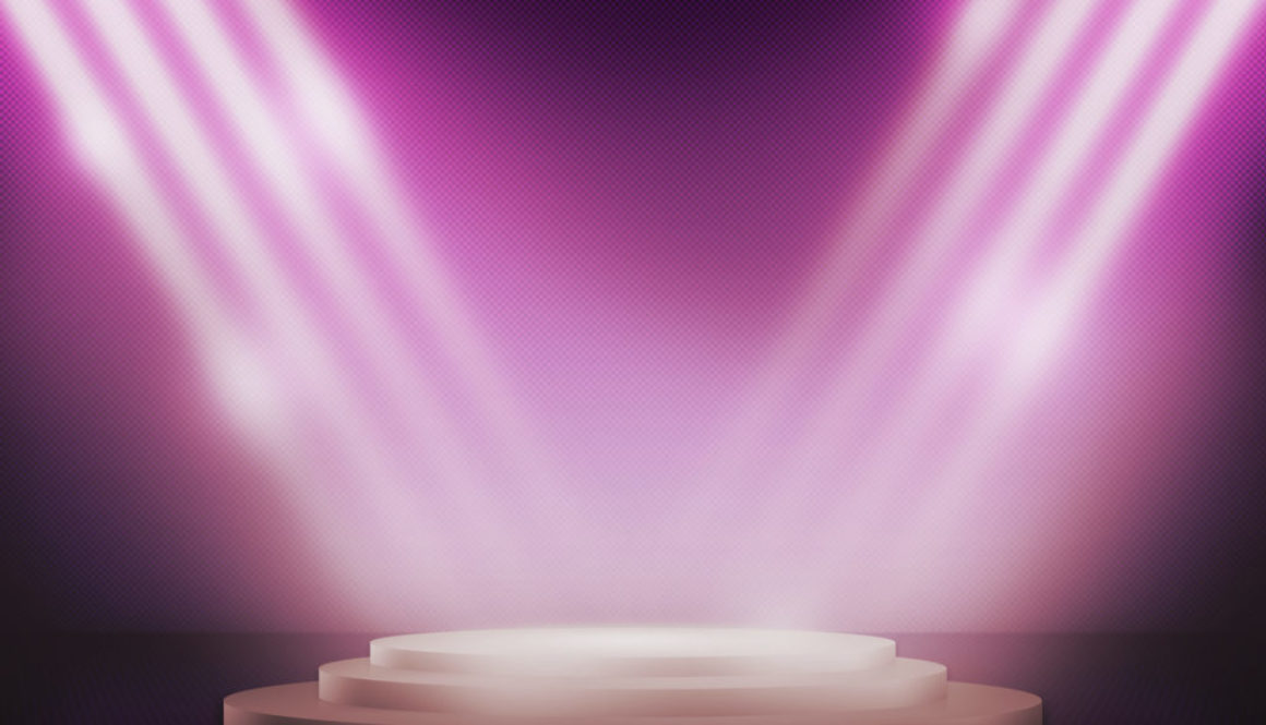 Violet Podium Spotlight Background