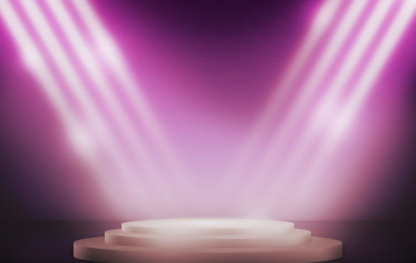 Violet Podium Spotlight Background